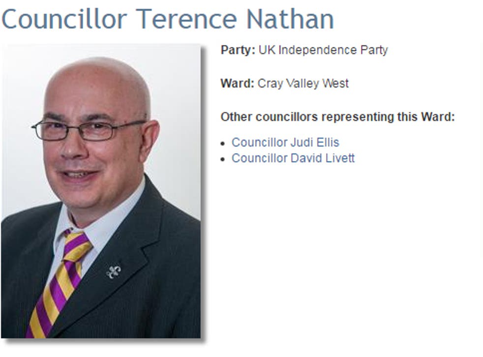 Terence Nathan, Ukip councillor in Bromley