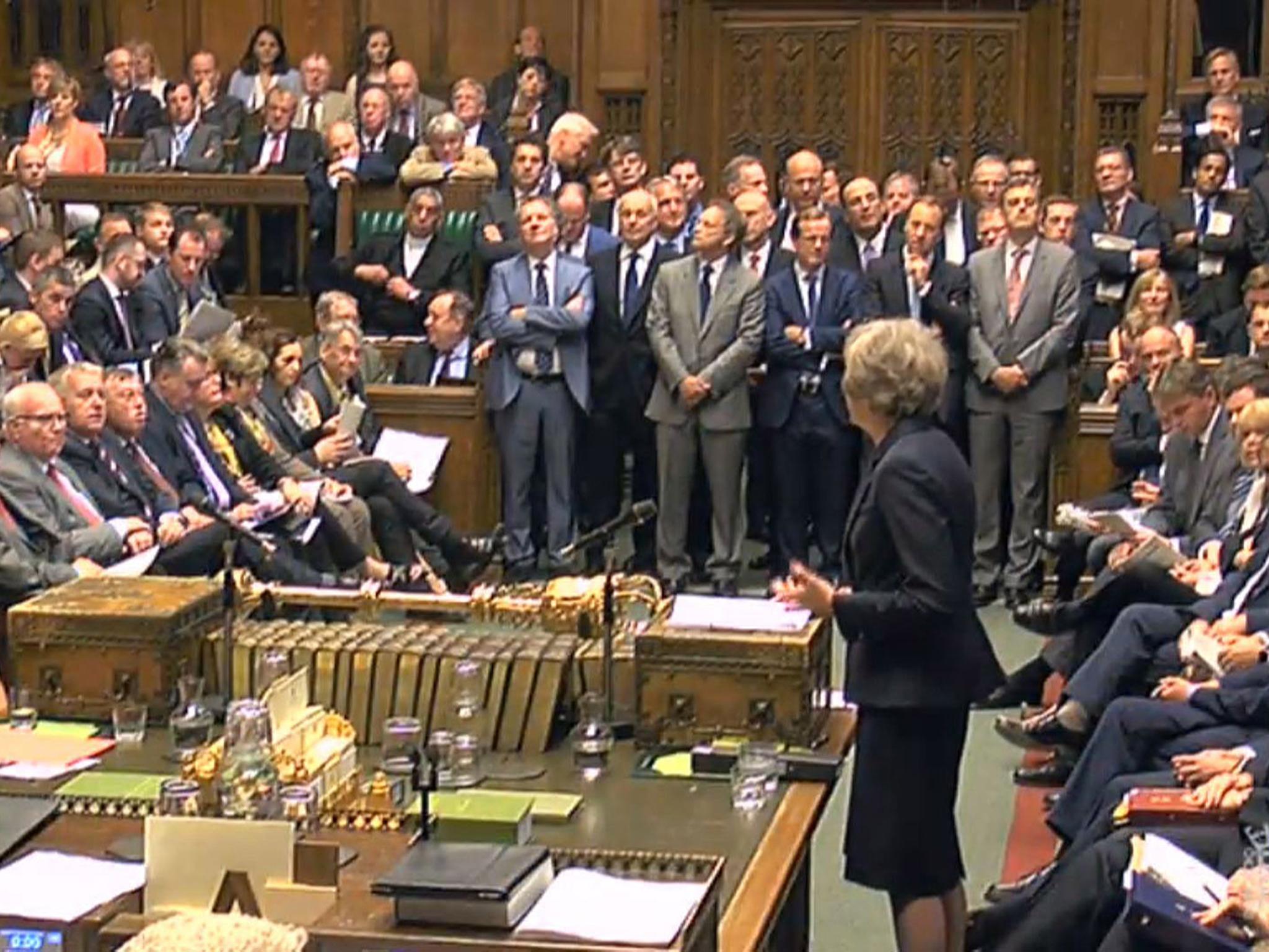 Prime Minister Theresa May in the Commons