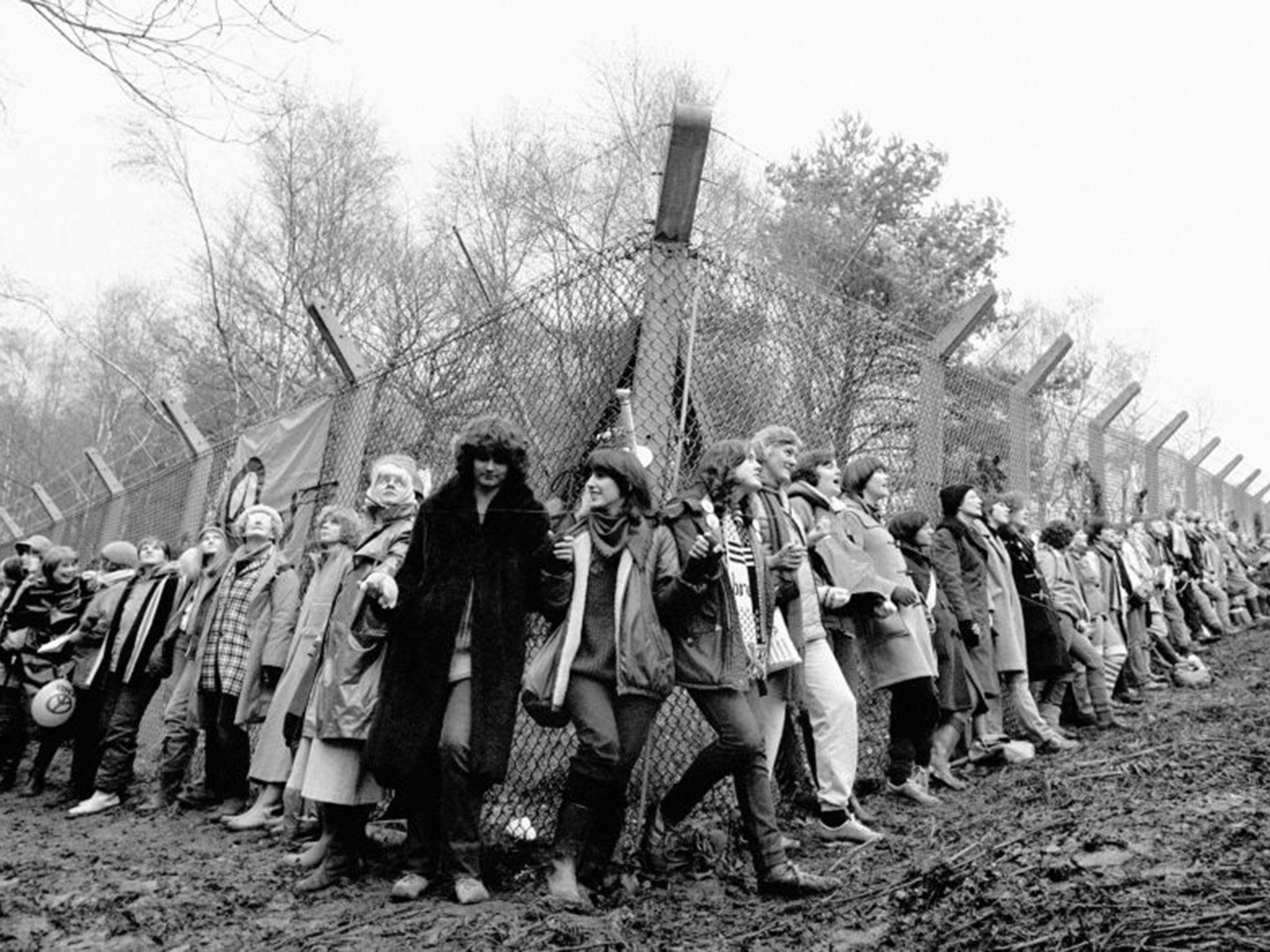 File photo dated 12/12/82 of a peace protests outside RAF Greenham in Berkshire