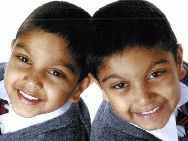 Police are concerned for the welfare of Farden and Farhan Hossenbrux, both six years old, and their father Fazal.