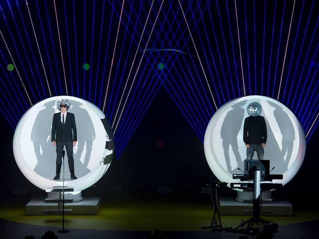 Pet Shop Boys in concert on the first night of four sold-out shows at London's Royal Opera House