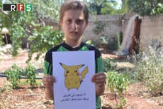 Read more

Syrian children pose with images of Pokemon saying 'Come save me'