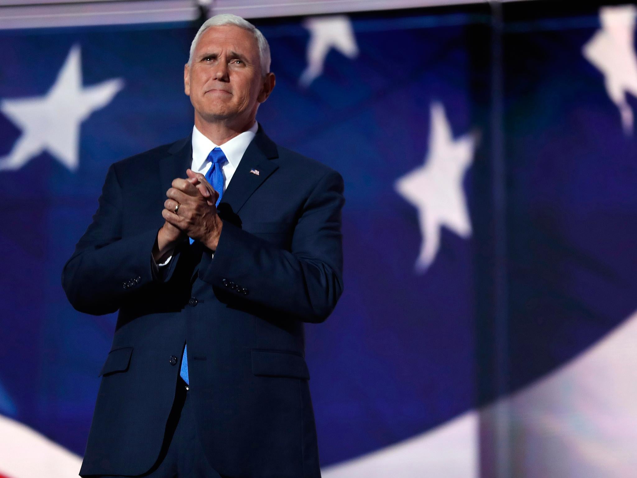 Vice Presidential candidate Pence addresses audience at GOP convention AP