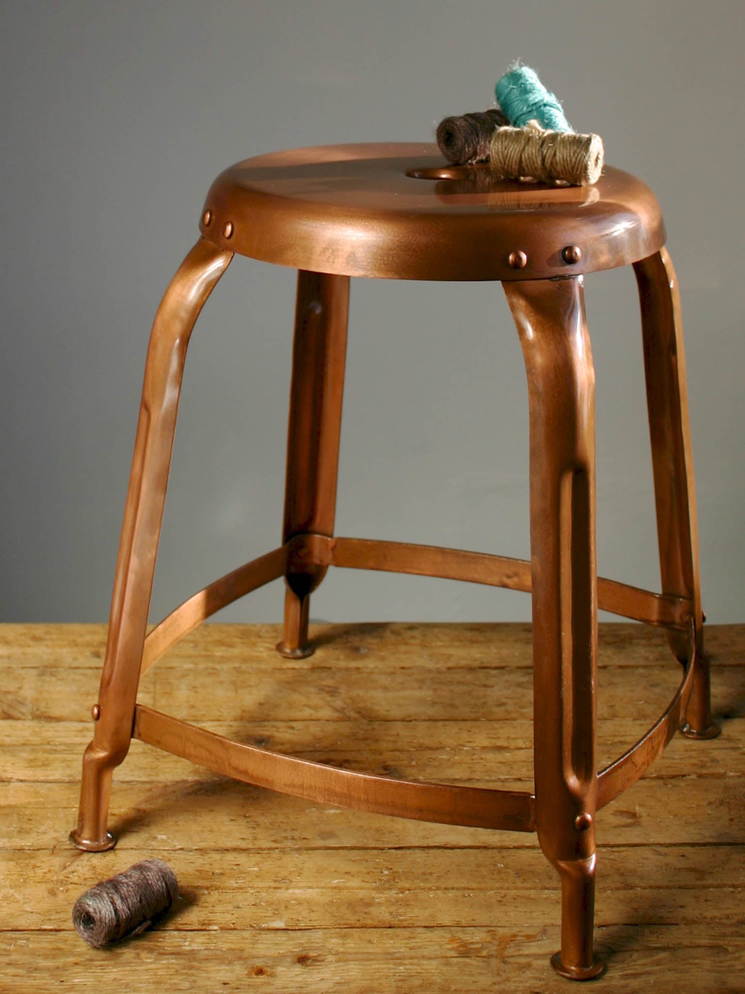 Copper industrial style stool by The Living Lounge, £120 (Not On The Highstreet)