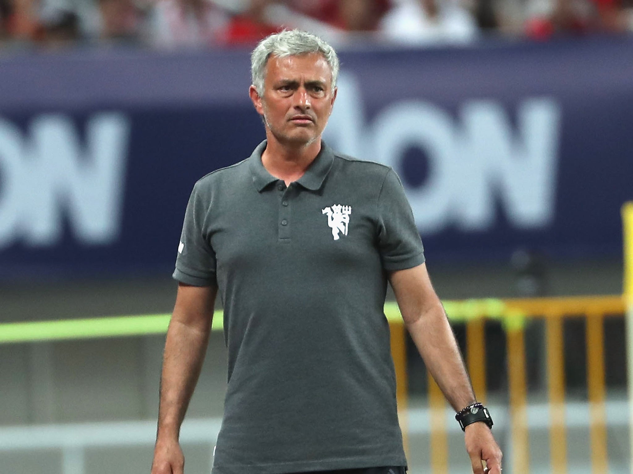 Mourinho cut a frustrated figure on the touchline in Shanghai