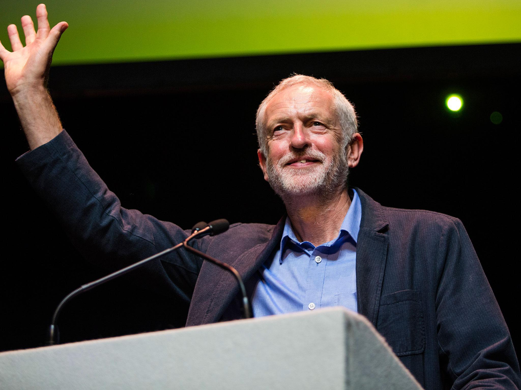 Jeremy Corbyn addresses supporters at his leadership rally at The Lowry Theatre, Salford, last week