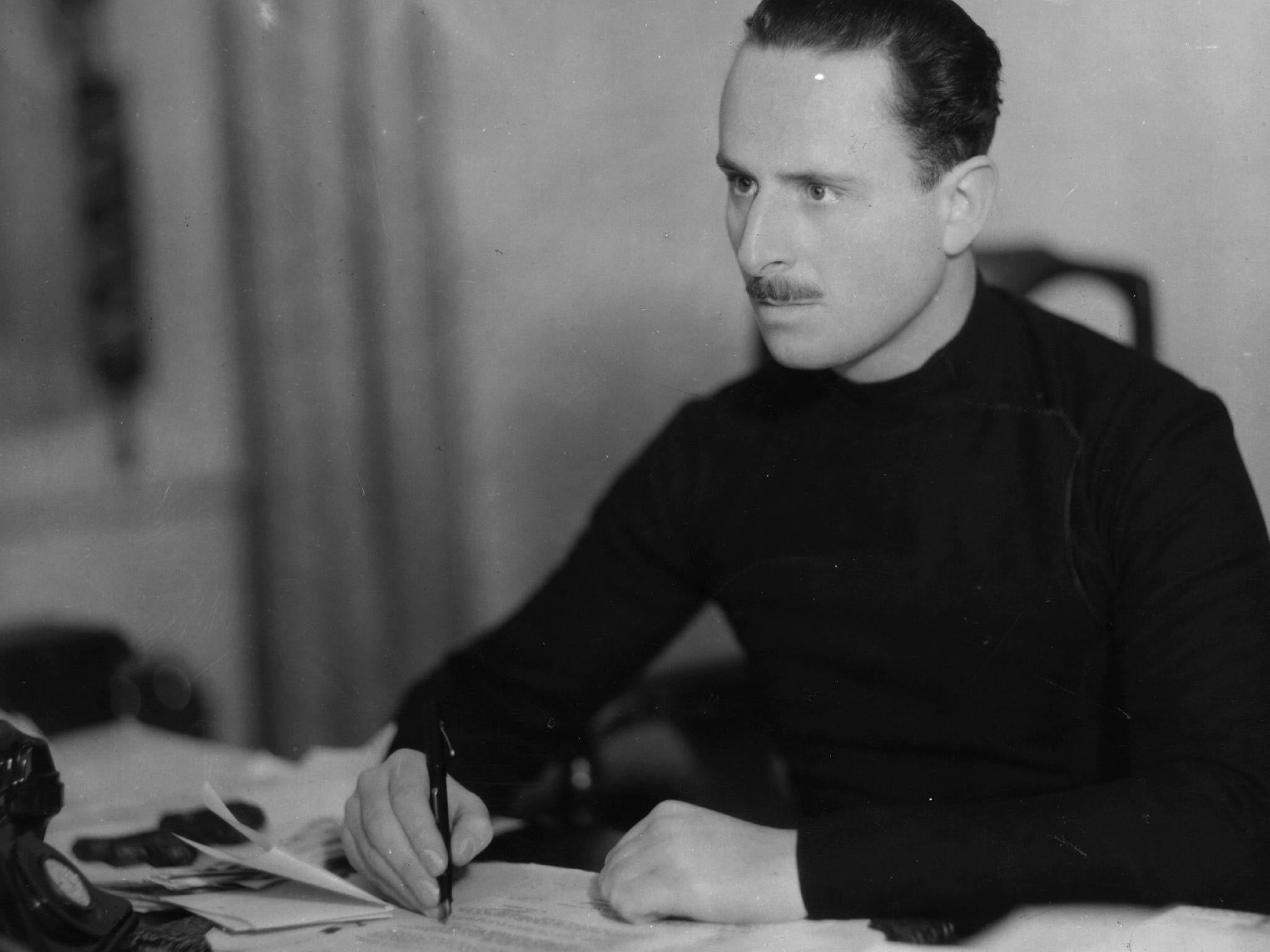 Sir Oswald Mosley, leader of the British Union of Fascists, circa 1930 (Getty)