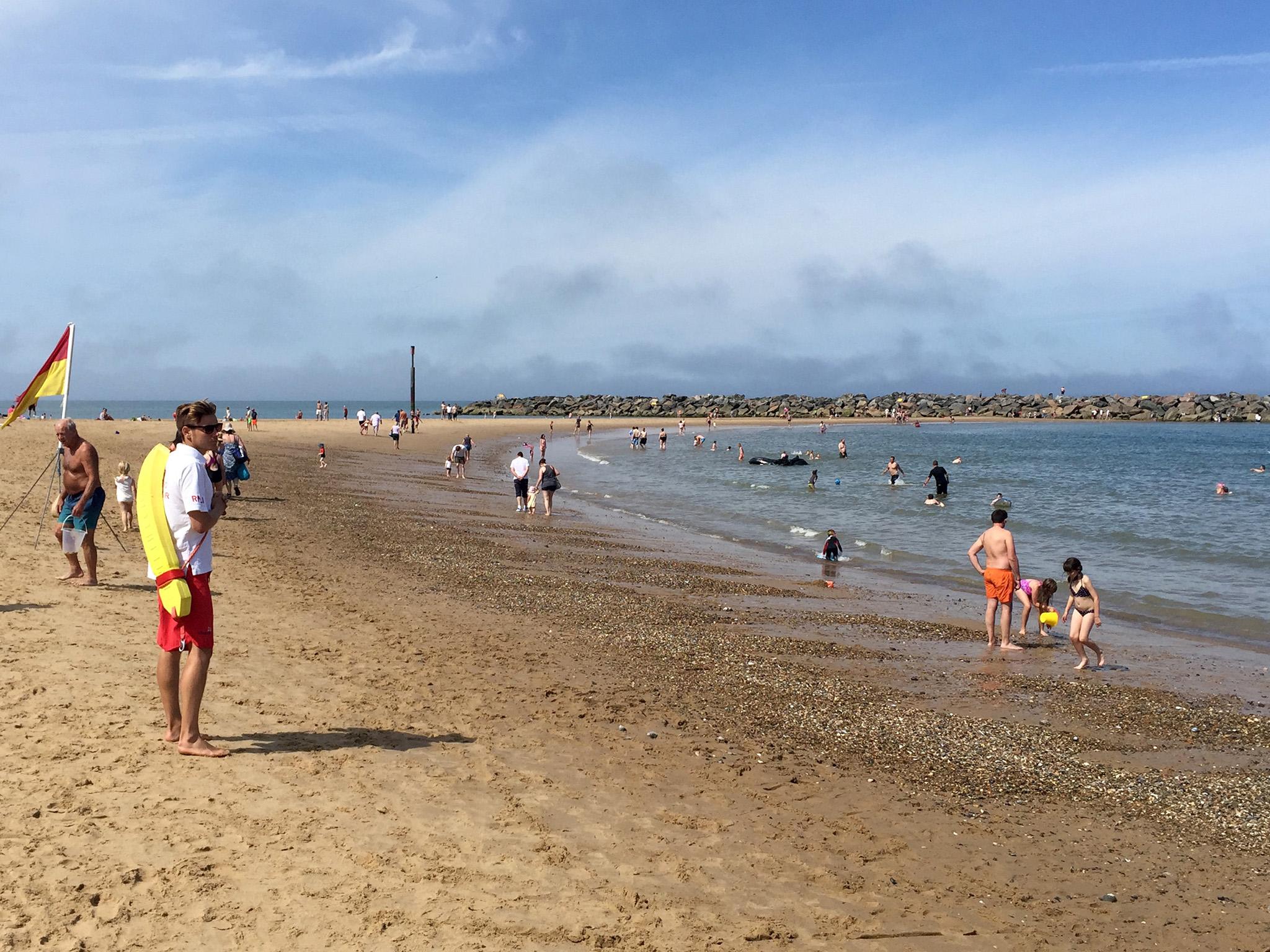 Sea Palling beach, where a man has died after a group of swimmers got caught in a rip tide