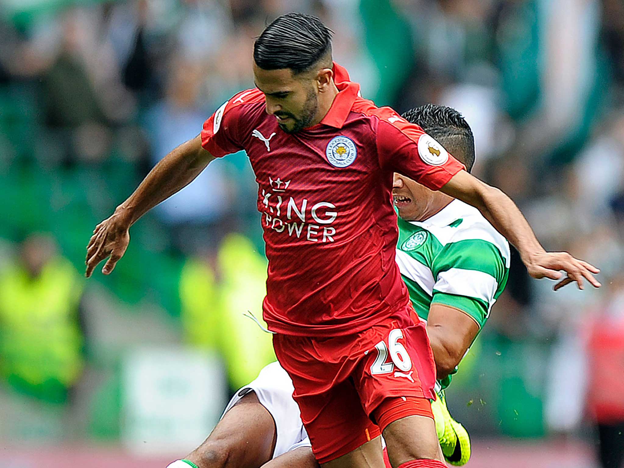 Riyad Mahrez was in fine form for Leicester City at Celtic
