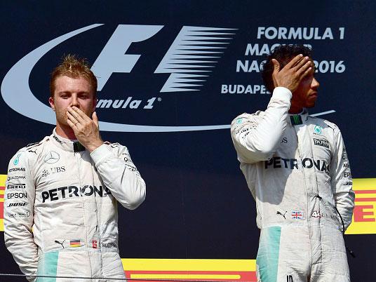 Nico Rosberg and Lewis Hamilton were at odds after the Hungary Grand Prix on Sunday