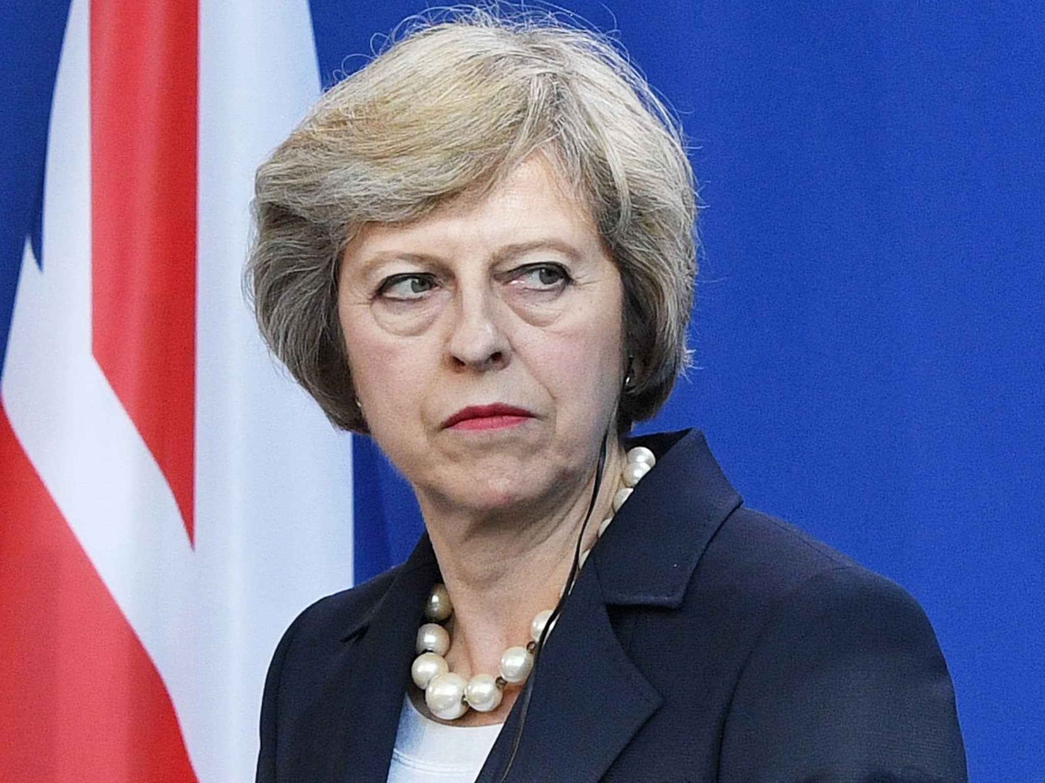 Theresa May speaks to the media outside Downing Street