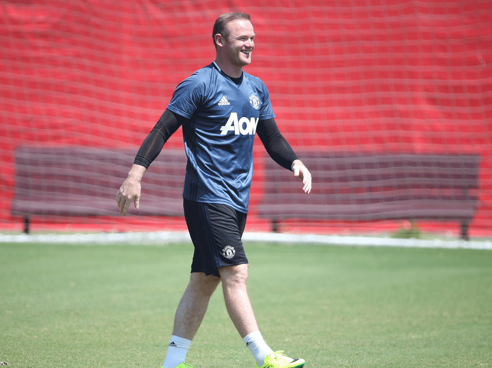 Rooney in training during United's pre-season tour of China