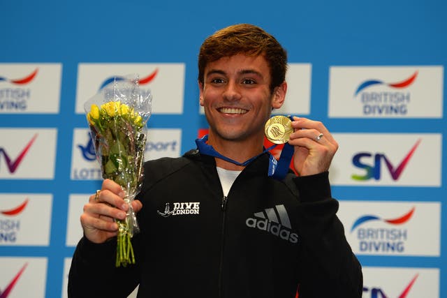 Daley shows off his British Diving Championships 10m gold medal