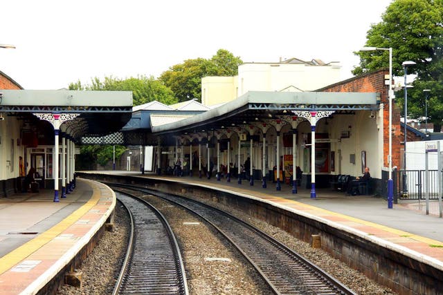 Trains were delayed outside of Cheltenham Spa station as armed police investigated