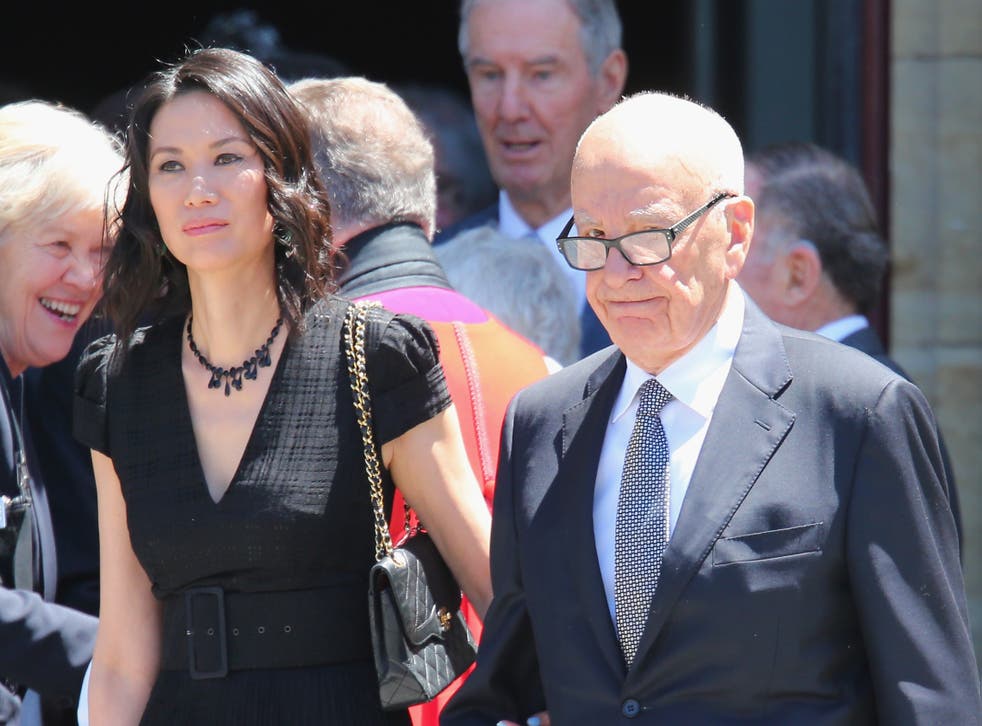 Deng said she had told her children to be kind to Jerry Hall, Murdoch’s fourth wife whom he married in the spring