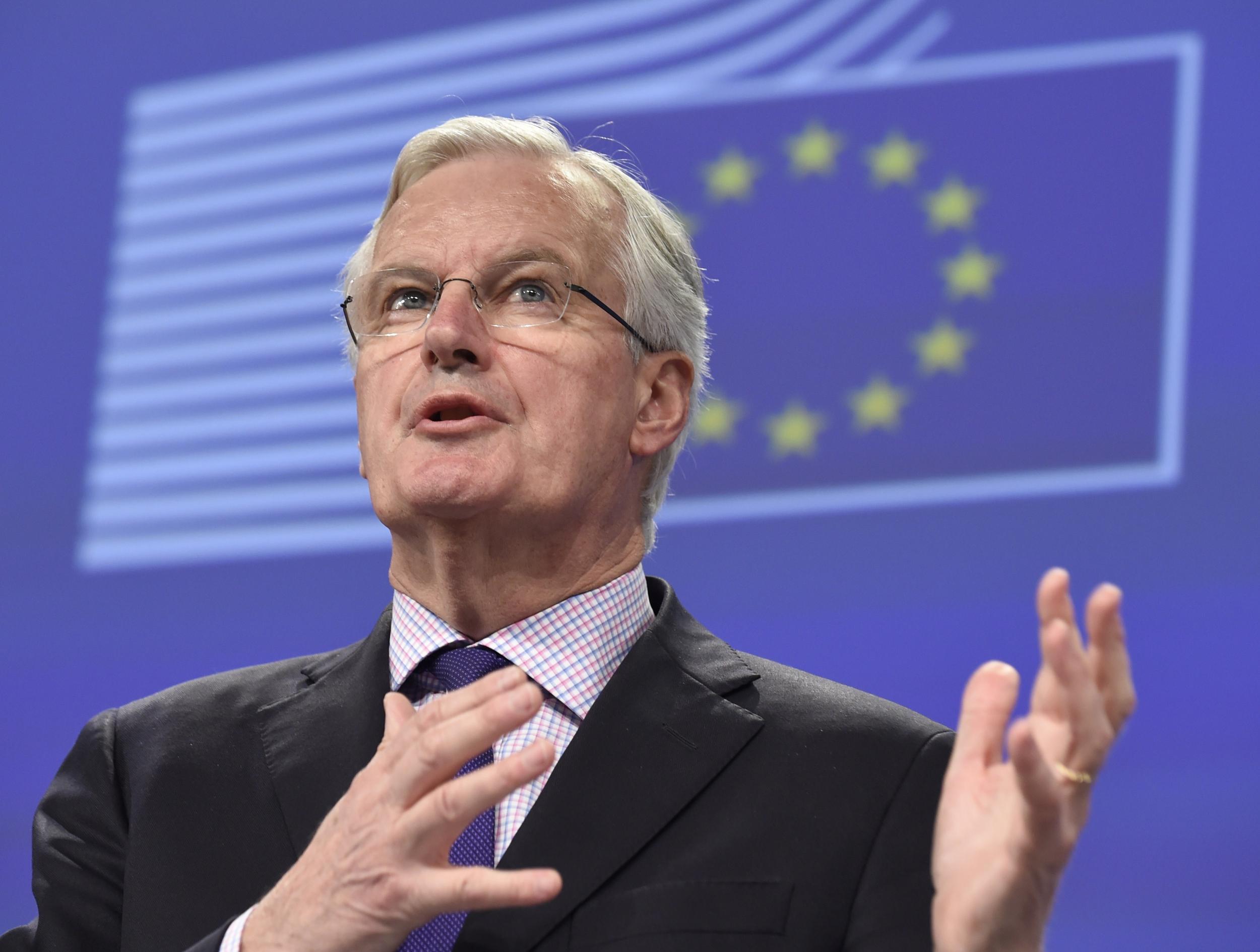Michel Barnier said 'no punishment' was sought against the UK