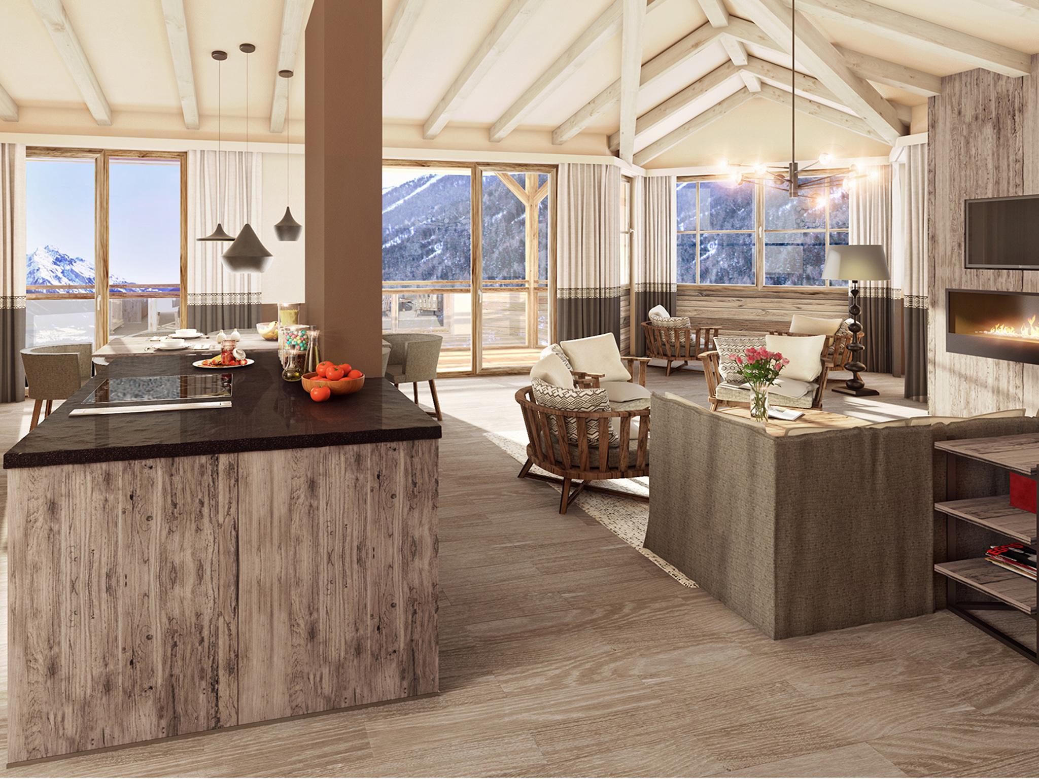 From £413,500: mountain Spa Residences in the Austrian resort of St Anton offer a ski-out location close to the ski lifts, plus indoor and outdoor pools and summer views over Alpine meadows