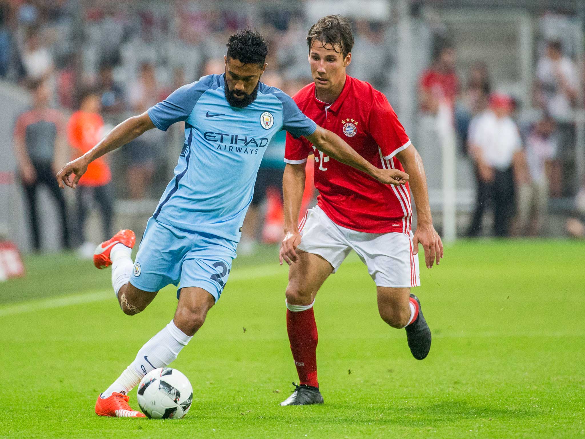 Gael Clichy in action against Bayern Munich