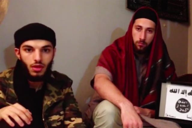Adel Kermiche (left) was previously engaged to the Notre Dame attacker Sarah Hervouet 