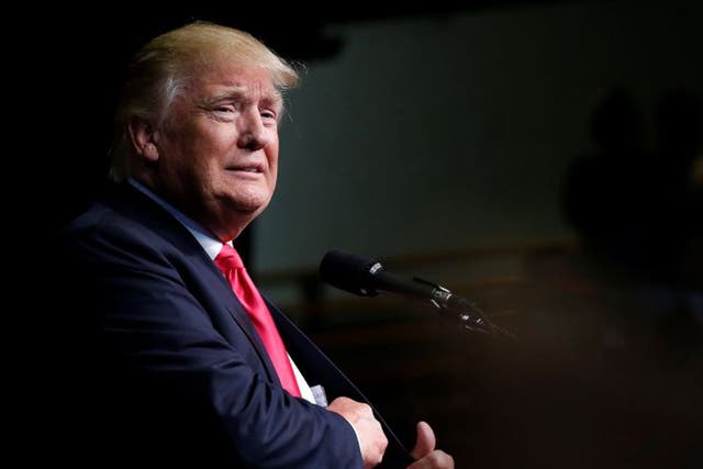 <p>Donald Trump wraps up another rally speech in Scranton, Pennsylvania, last night</p>