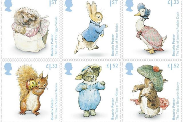 Beatrix Potter stamps by Royal Mail to commemorate her 150th anniversary
