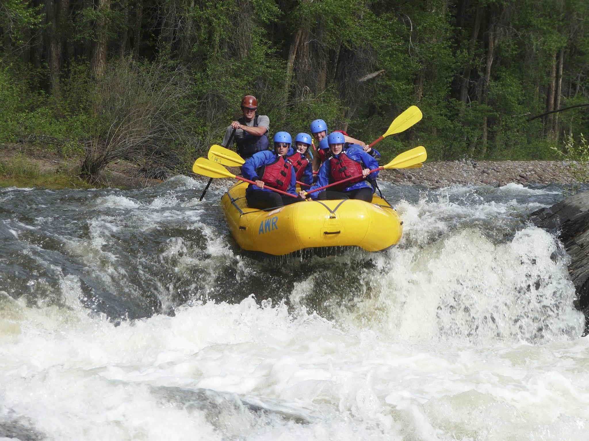 Adventurous travellers can take on the rapids