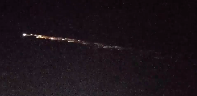 A still from one of the videos of the bright flashes