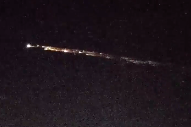 A still from one of the videos of the bright flashes