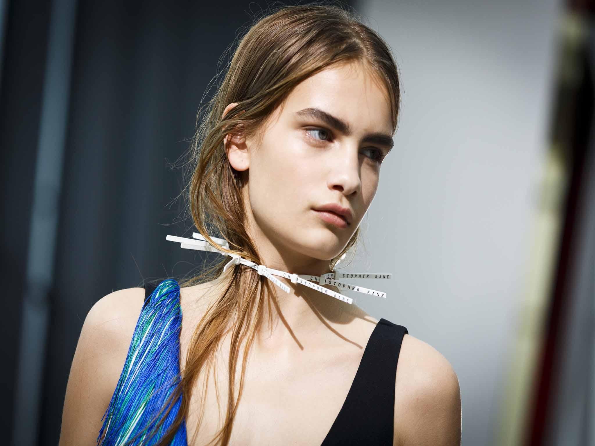 Bushy brows on show at Christopher Kane Spring/Summer 2016