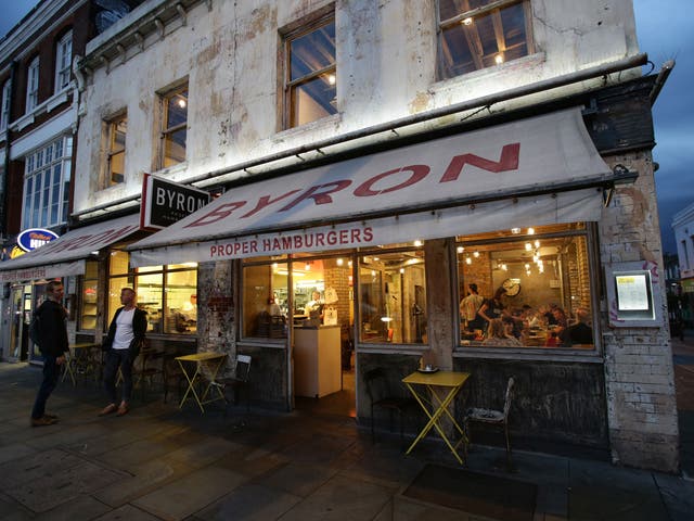Byron restaurant in Islington, north London, as dozens of workers at the burger chain have been arrested in a swoop by immigration officials