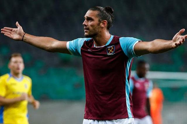 Andy Carroll and West Ham enjoyed little joy in Slovenia on Thursday night (Getty)