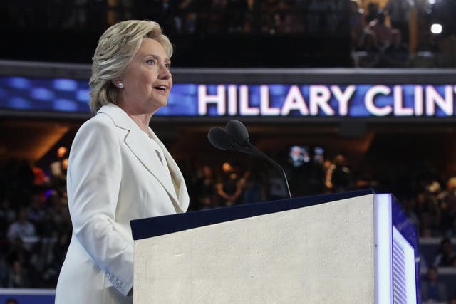 Democratic candidate Hillary Clinton used her DNC speech to slate Donald Trump's record