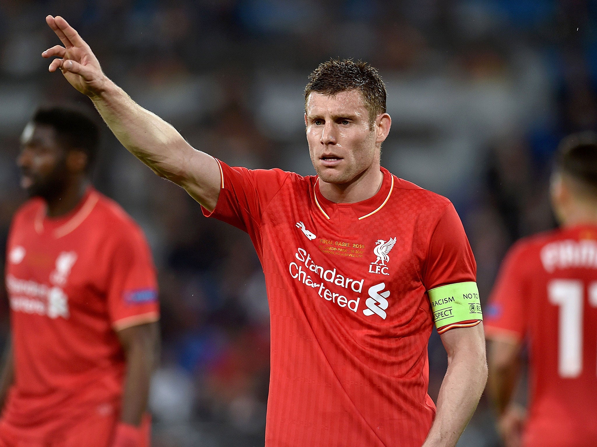 James Milner during Liverpool's Europa League final