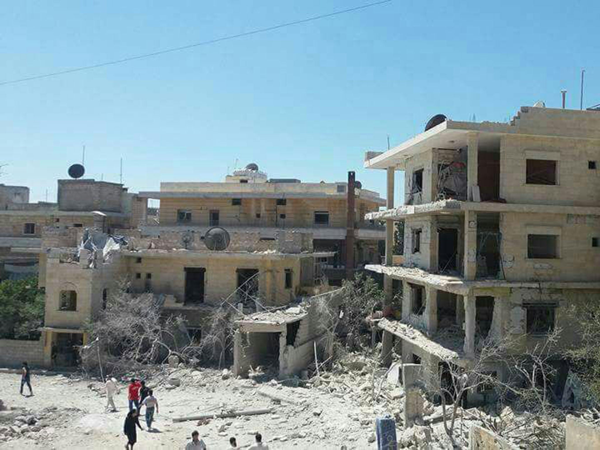 Damage at a Save the Children-supported maternity hospital in Idlib province, Syria, after it was hit by air strikes on 29 July