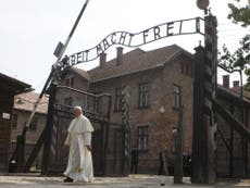 Pope Francis visits Auschwitz and begs: 'Lord forgive so much cruelty'