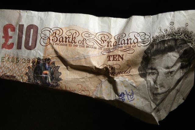 The value of the pound fell following the measures put in place following the 2008 crash