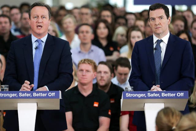 David Cameron (left) has rewarded former Chancellor George Osborne with a Companion of Honour 