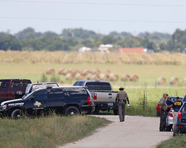 The balloon crashed on Saturday into a pasture near Lockhart, about 30 miles south of Austin