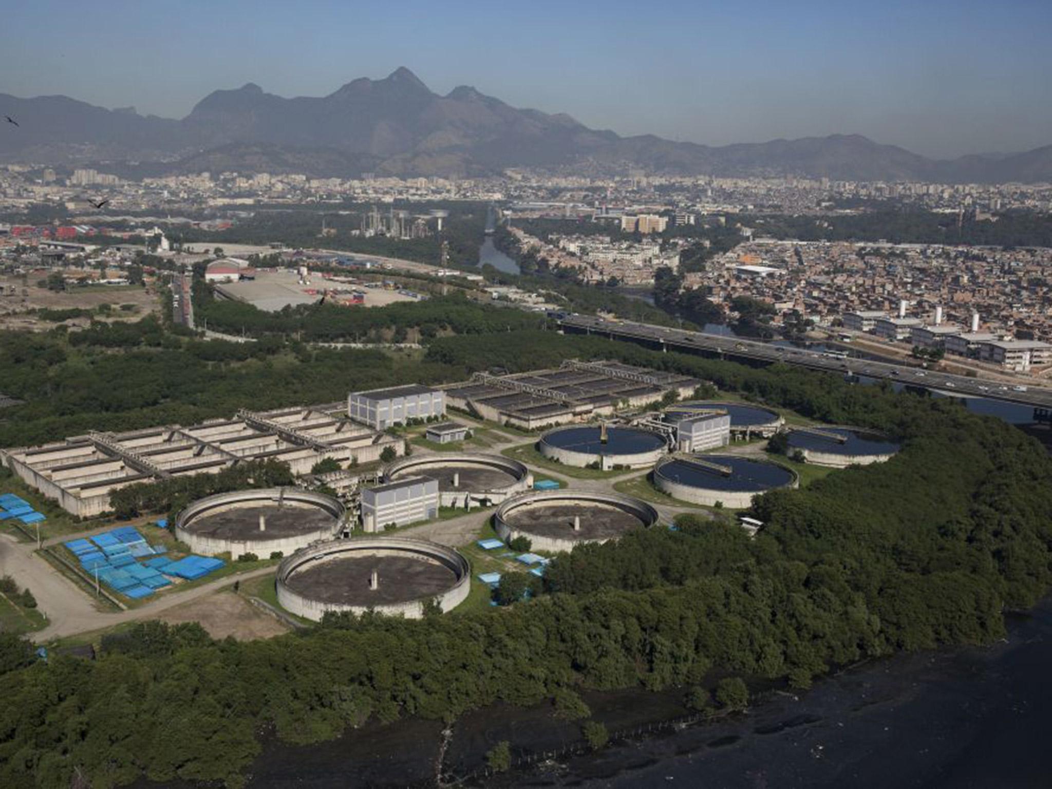 The Alegria Sewage Treatment Plant operates alongside Guanabara Bay in Rio
