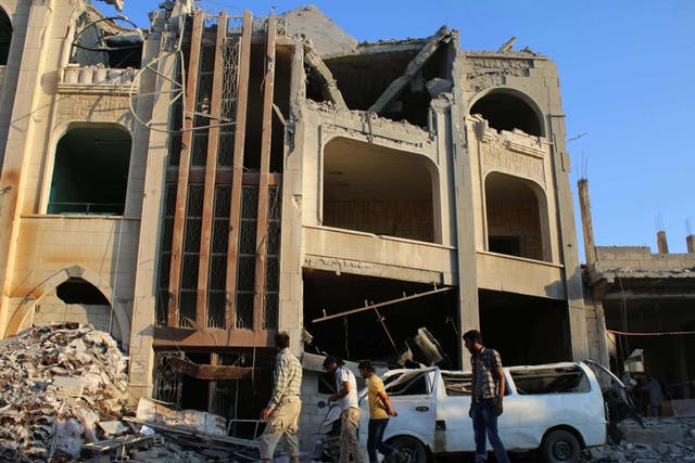 The hospital was severely damaged in the attack on the hospital in Jassem, southern Syria