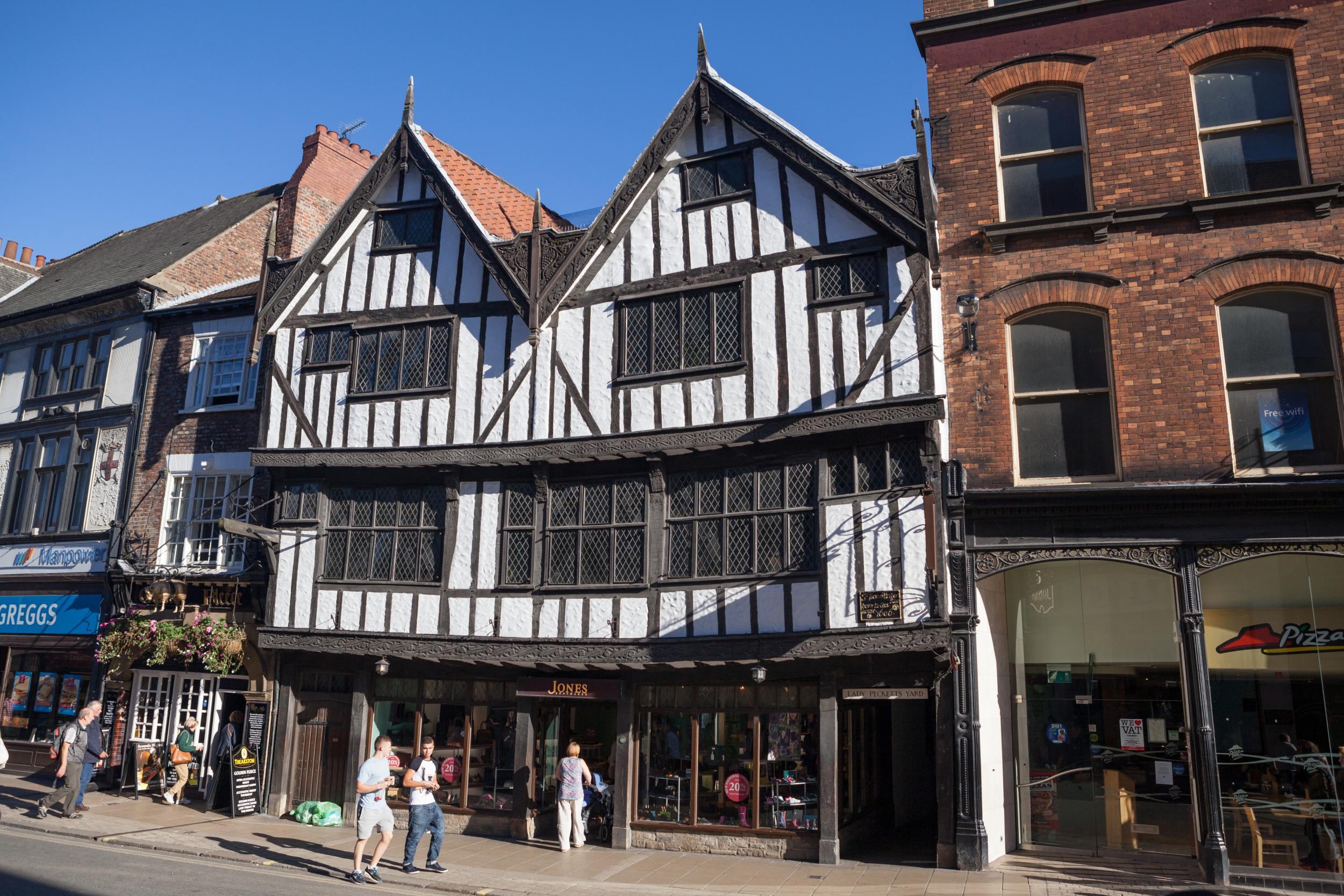 York's streets are filled with wonky medieval houses