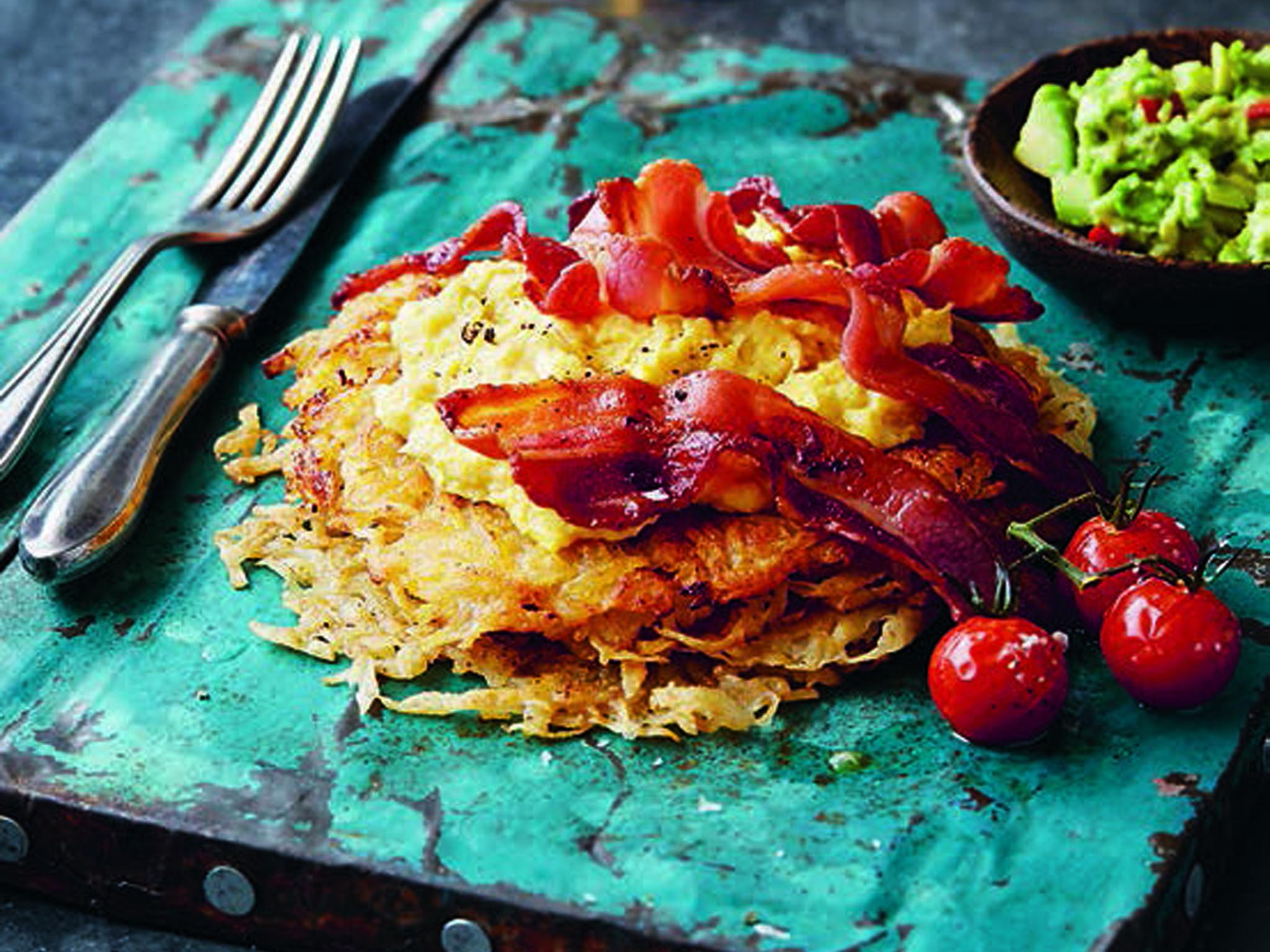 Streaky bacon and hashbrowns