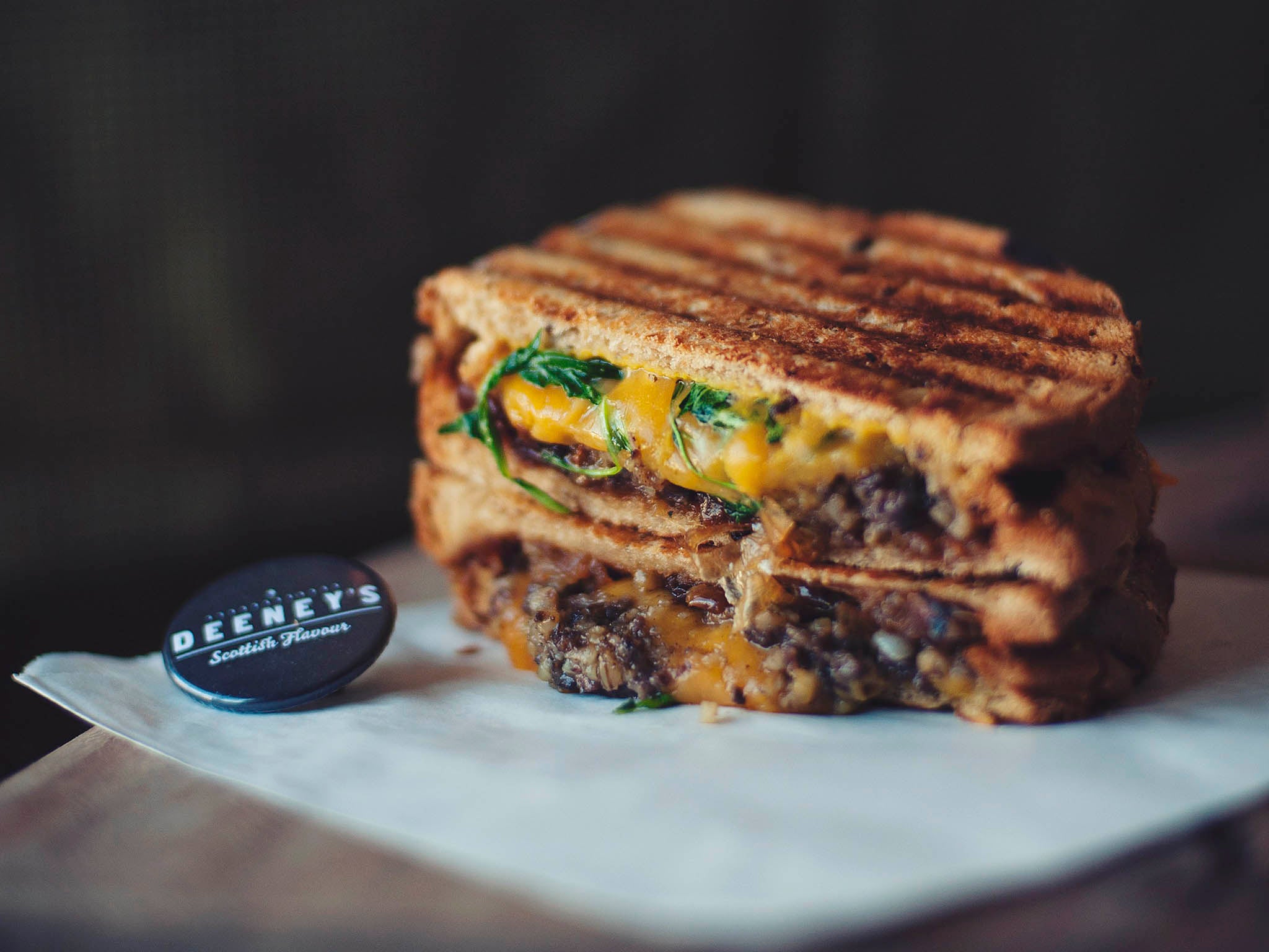 The signature Macbeth haggis toastie