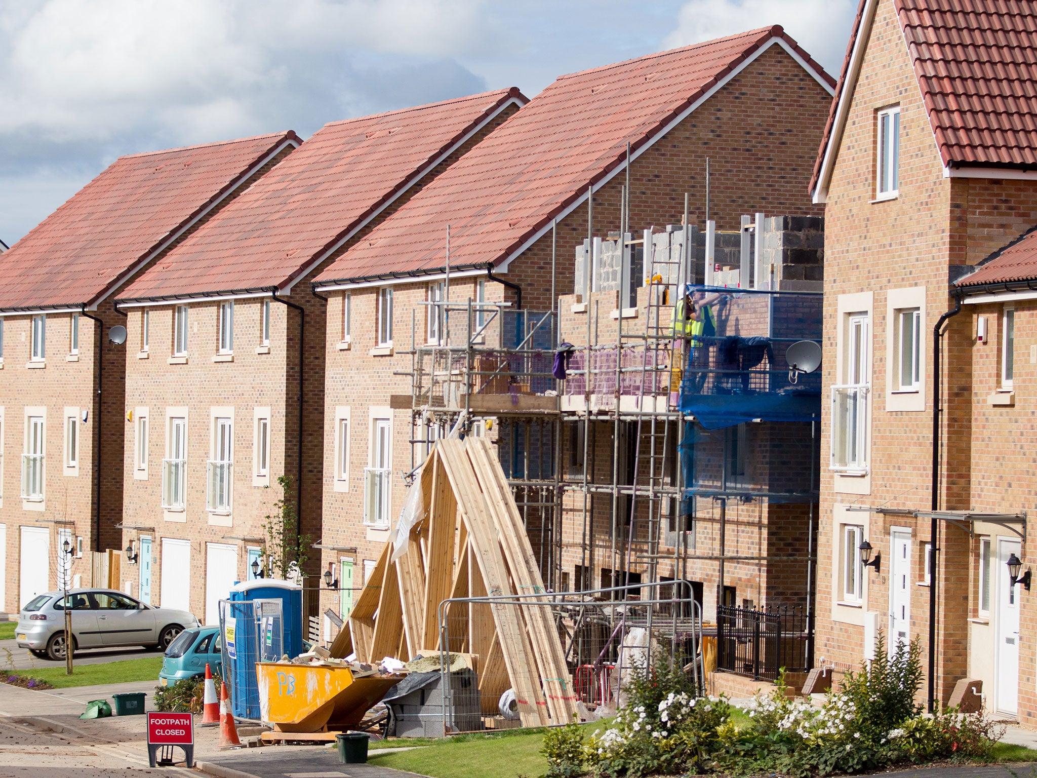 The average drop in housebuilding over the last two months has been the most severe for seven years