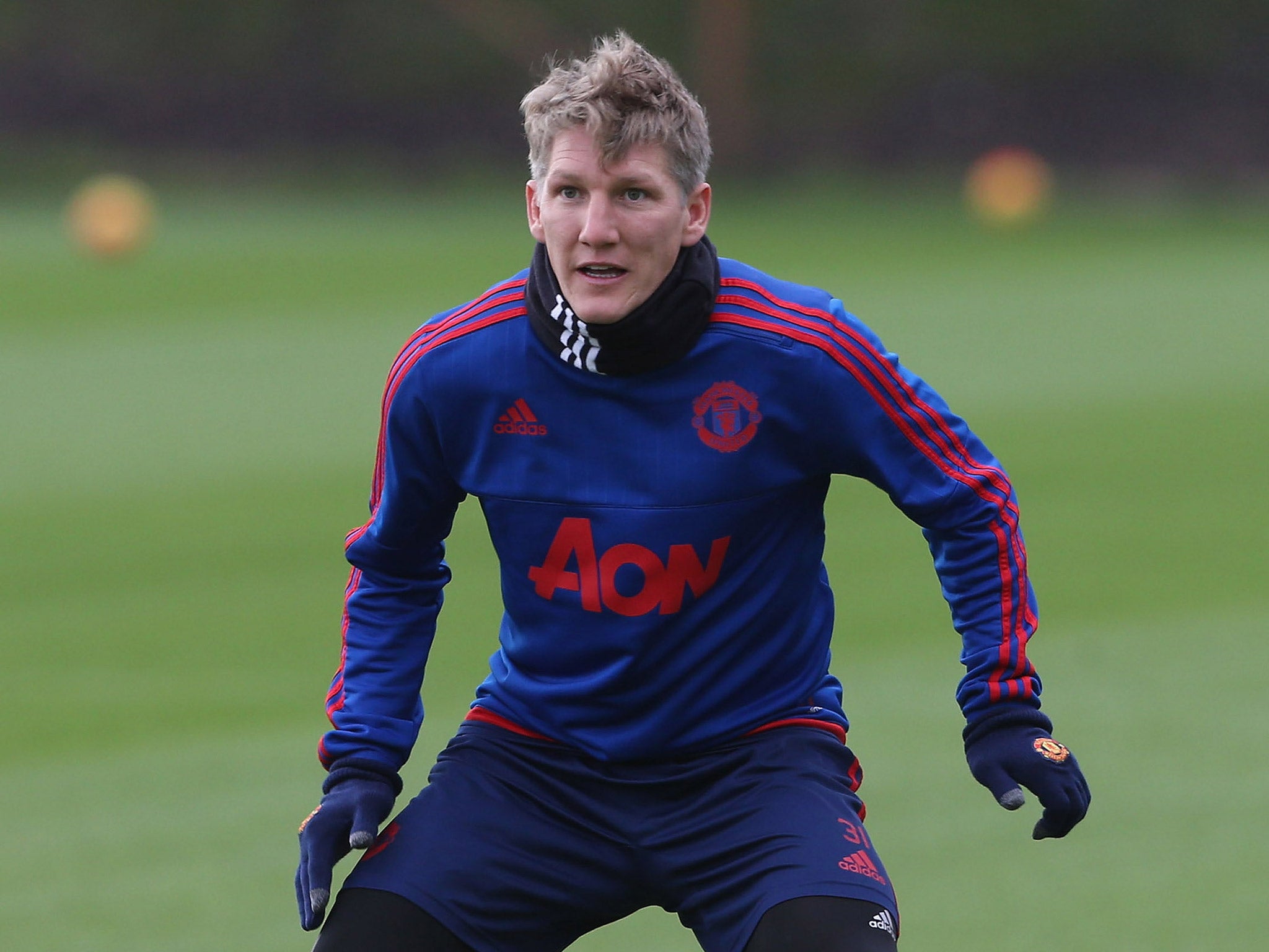 Bastian Schweinsteiger has been forced to train with the Manchester United reserves