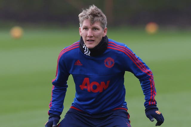 Bastian Schweinsteiger has been forced to train with the Manchester United reserves