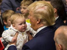 Donald Trump kicks baby out of his rally in Virginia for crying
