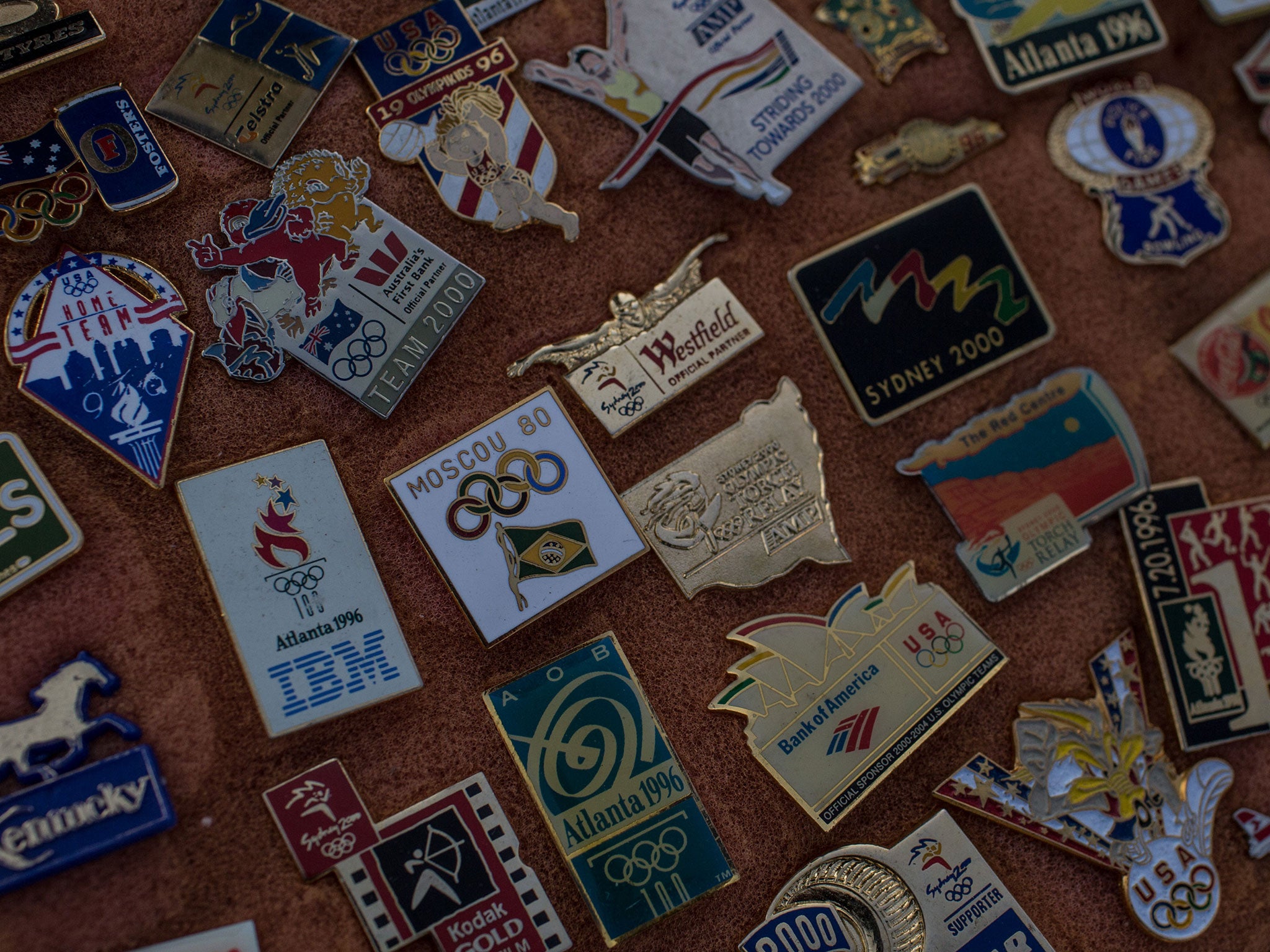 Olympic pins for sale in Rio