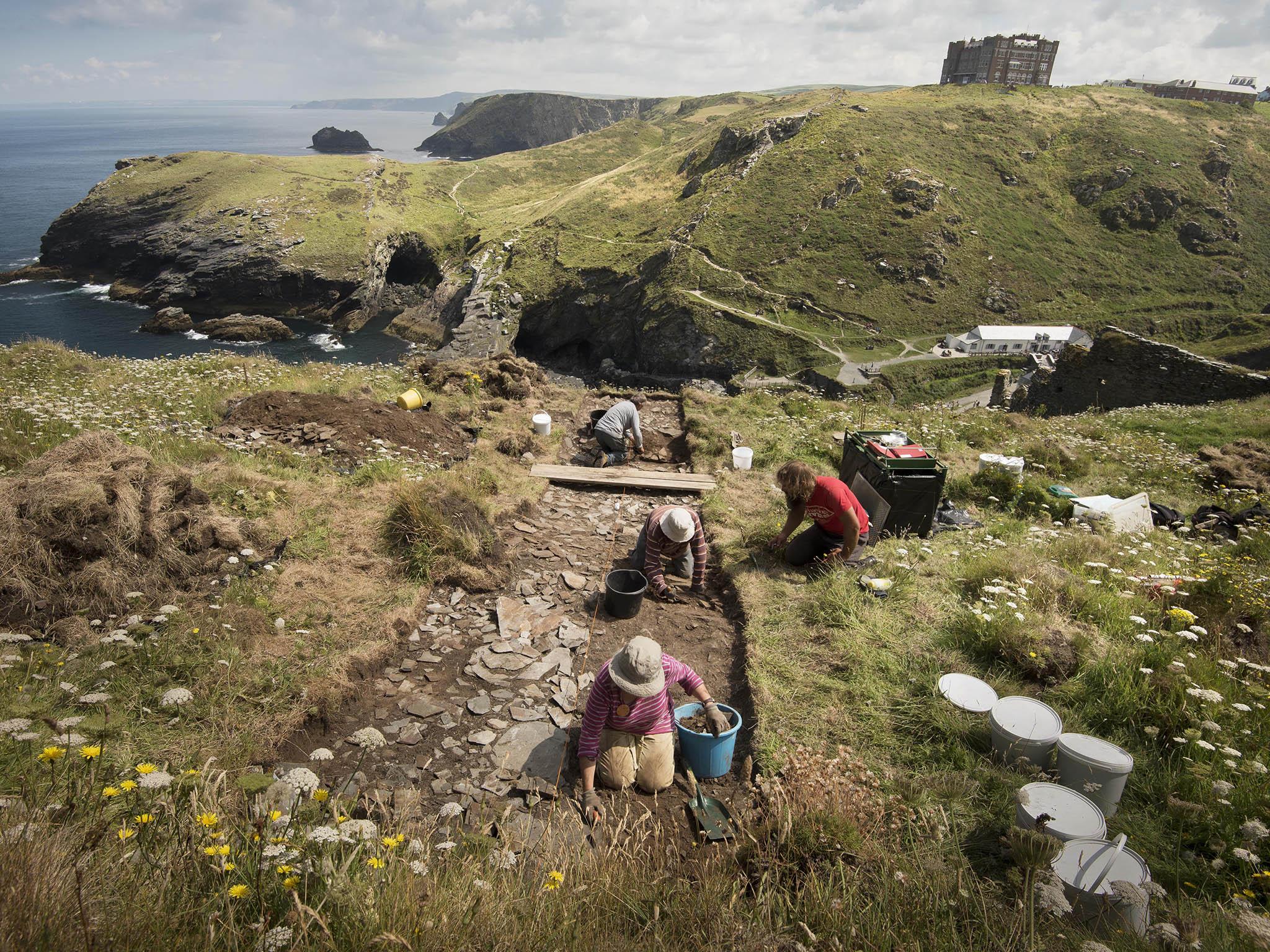 The excavation set out to find more about Tintagel's past which is believed to date back to the 5th and 6th centuries