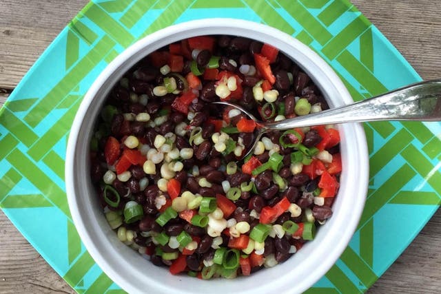Feast on this Brazilian-inspired black bean salad while watching the Games.